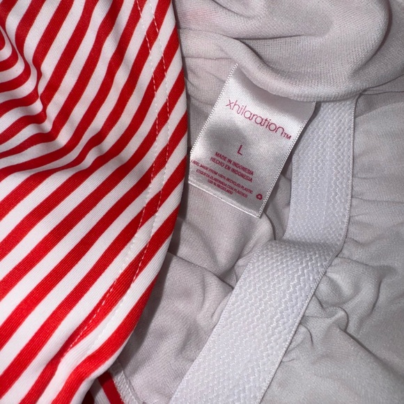 Xhilaration Bow Ties Red And White One Piece Swimsuit Size Large - Picture 4 of 5